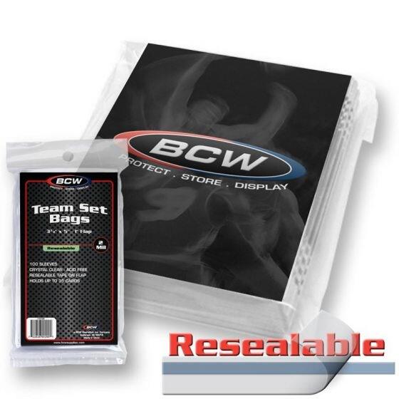 BCW Resealable Team Set Bags (100-Pack)