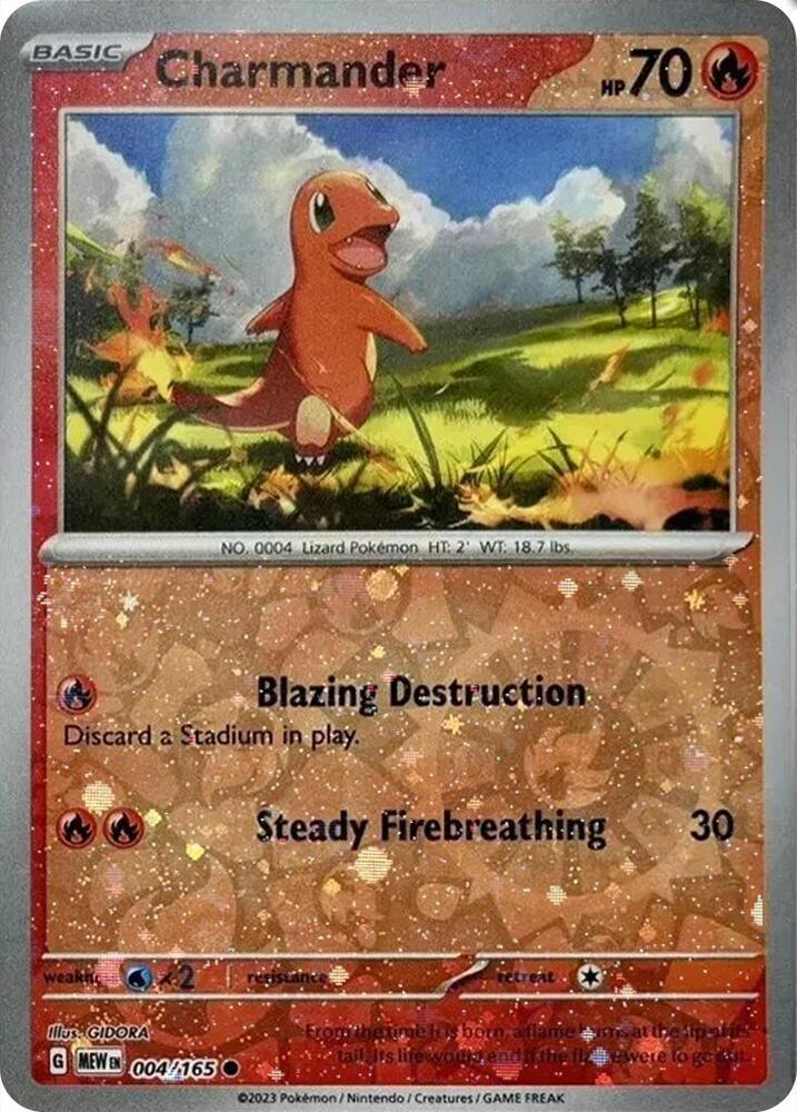 Charmander - 004/165 (Reverse Cosmos Holo) (Costco Exclusive) - Miscellaneous Cards & Products