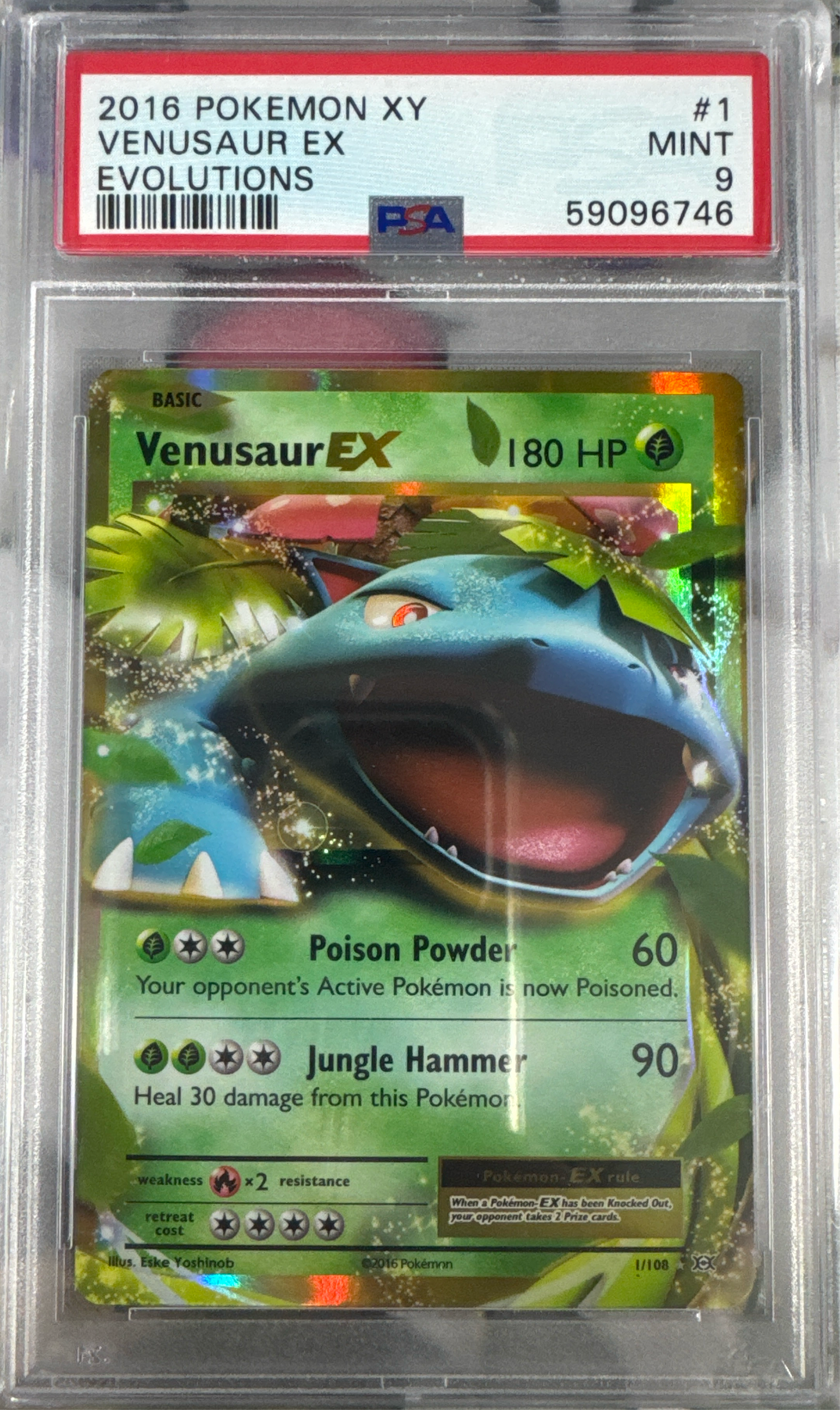 2016 Pokemon Venusaur Ex #1 PSA 9