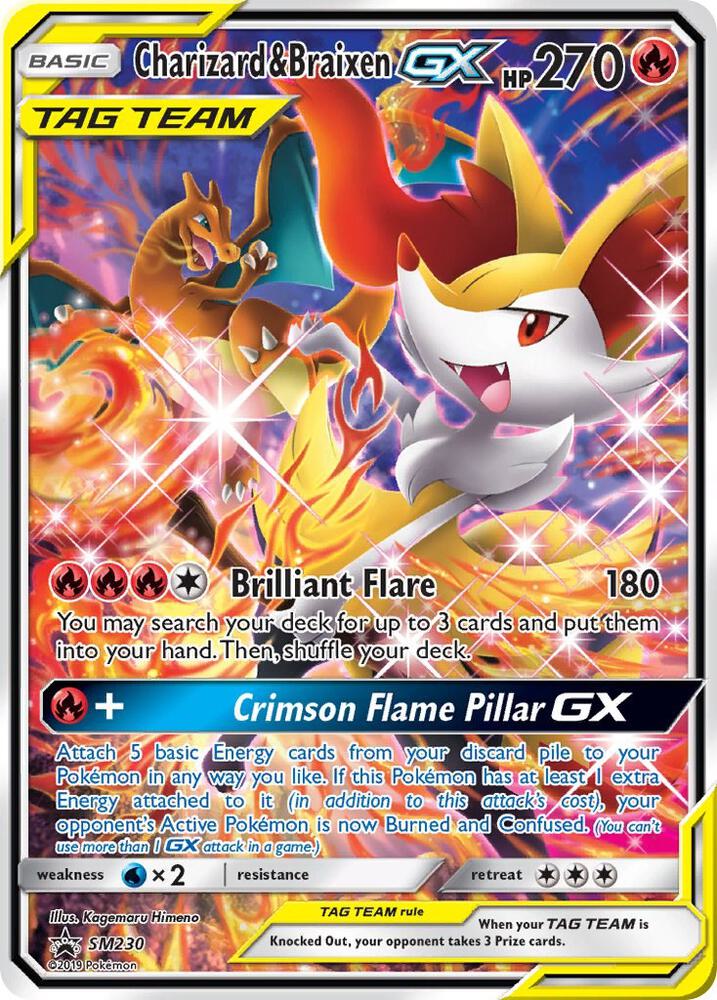 Charizard & Braixen GX - SM230 - SM Promos