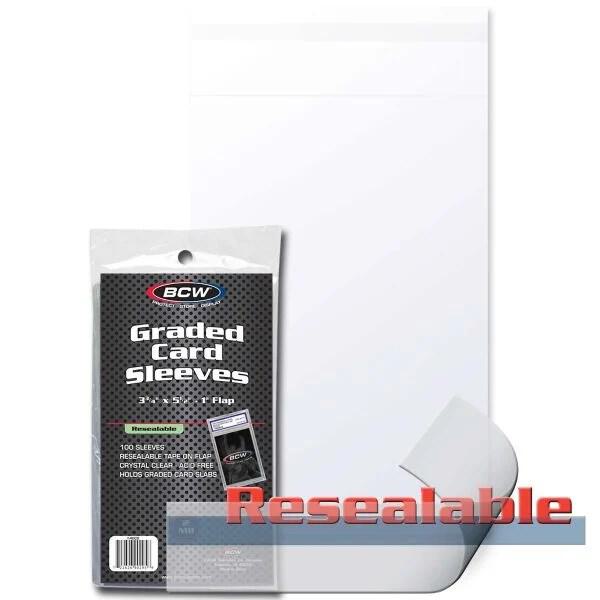 Resealable Graded Card Sleeves (100ct.) - BCW Card Sleeves