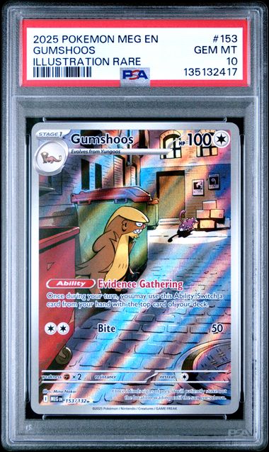 gumshoos pokemon card Gumshoos-GX - 145149 - Full Art Ultra Rare 153/132 / Illustration Rare Card Type / HP / Stage Pokemon Sun & Moon Base