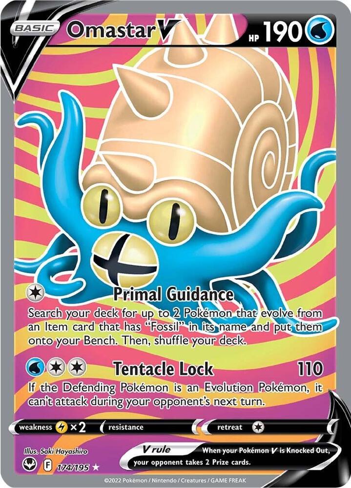 Omastar V (Full Art) - SWSH12: Silver Tempest