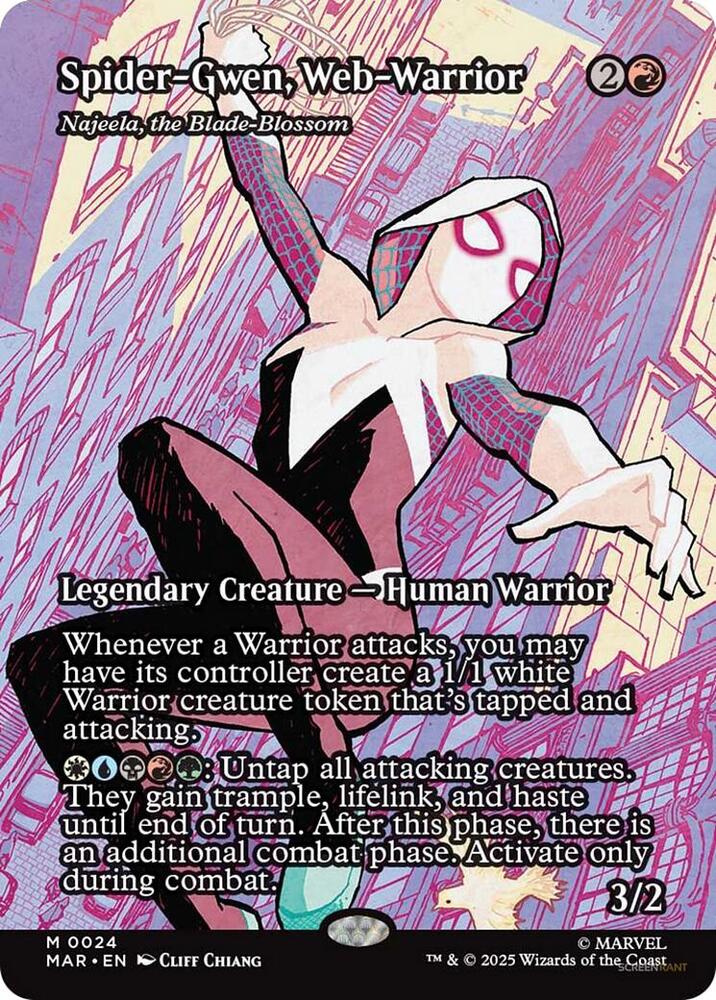 Spider-Gwen, Web-Warrior - Najeela, the Blade-Blossom (Borderless) - Marvel Universe Eternal-Legal