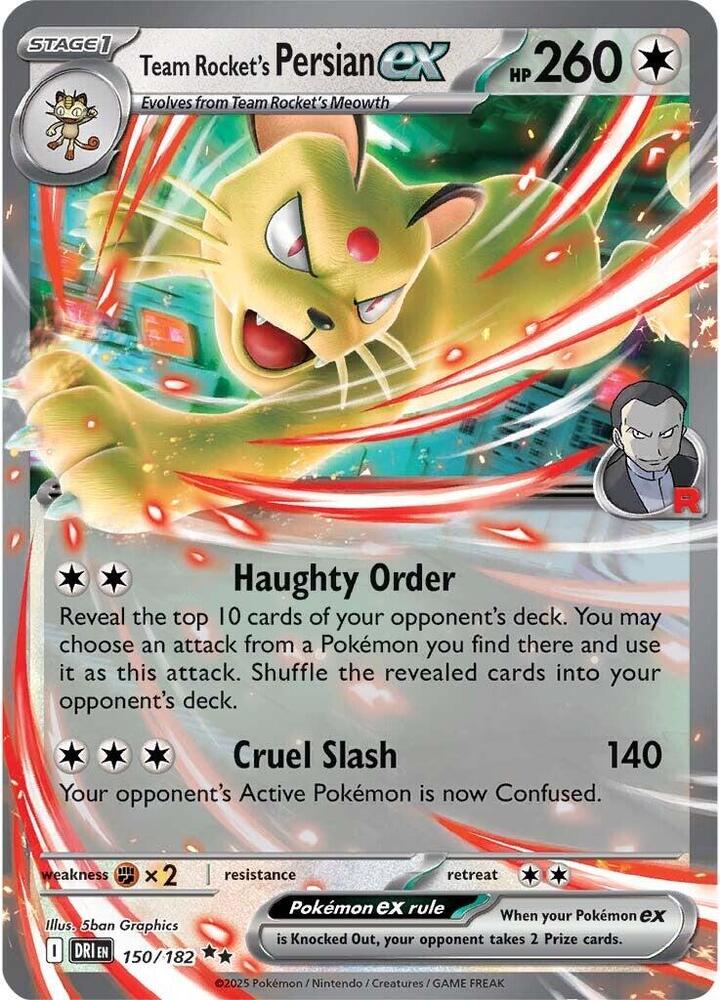 Team Rocket's Persian ex - 150/182 - SV10: Destined Rivals