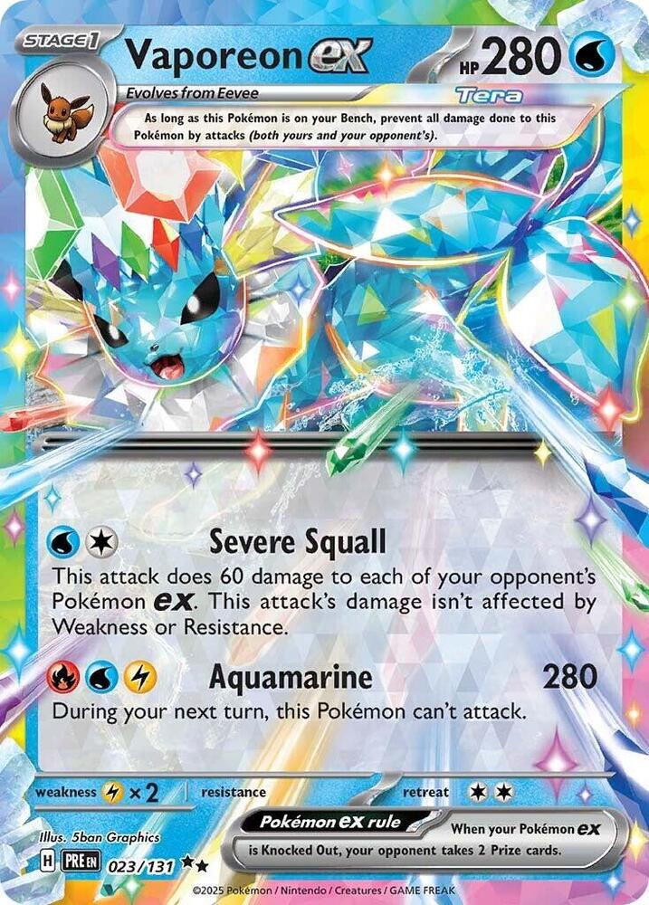 Vaporeon ex - 023/131 - SV: Prismatic Evolutions