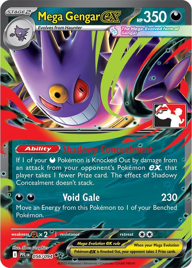 Mega Gengar ex - 056/094 - Prize Pack Series Cards