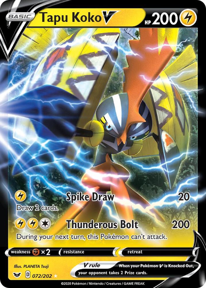 Tapu Koko V - SWSH01: Sword & Shield Base Set