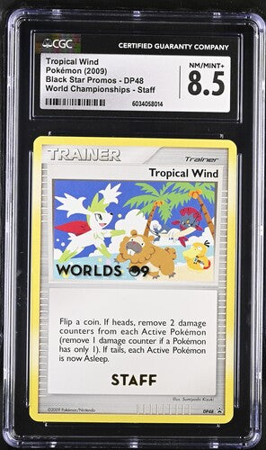 2009 POKEMON BLACK STAR PROMO TROPICAL WIND #DP48 CGC 8.5