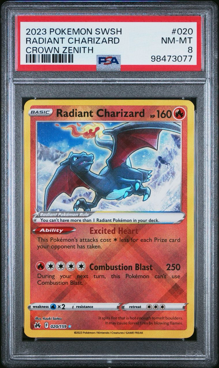 2023 Pokemon Radiant Charizard #020 PSA 8