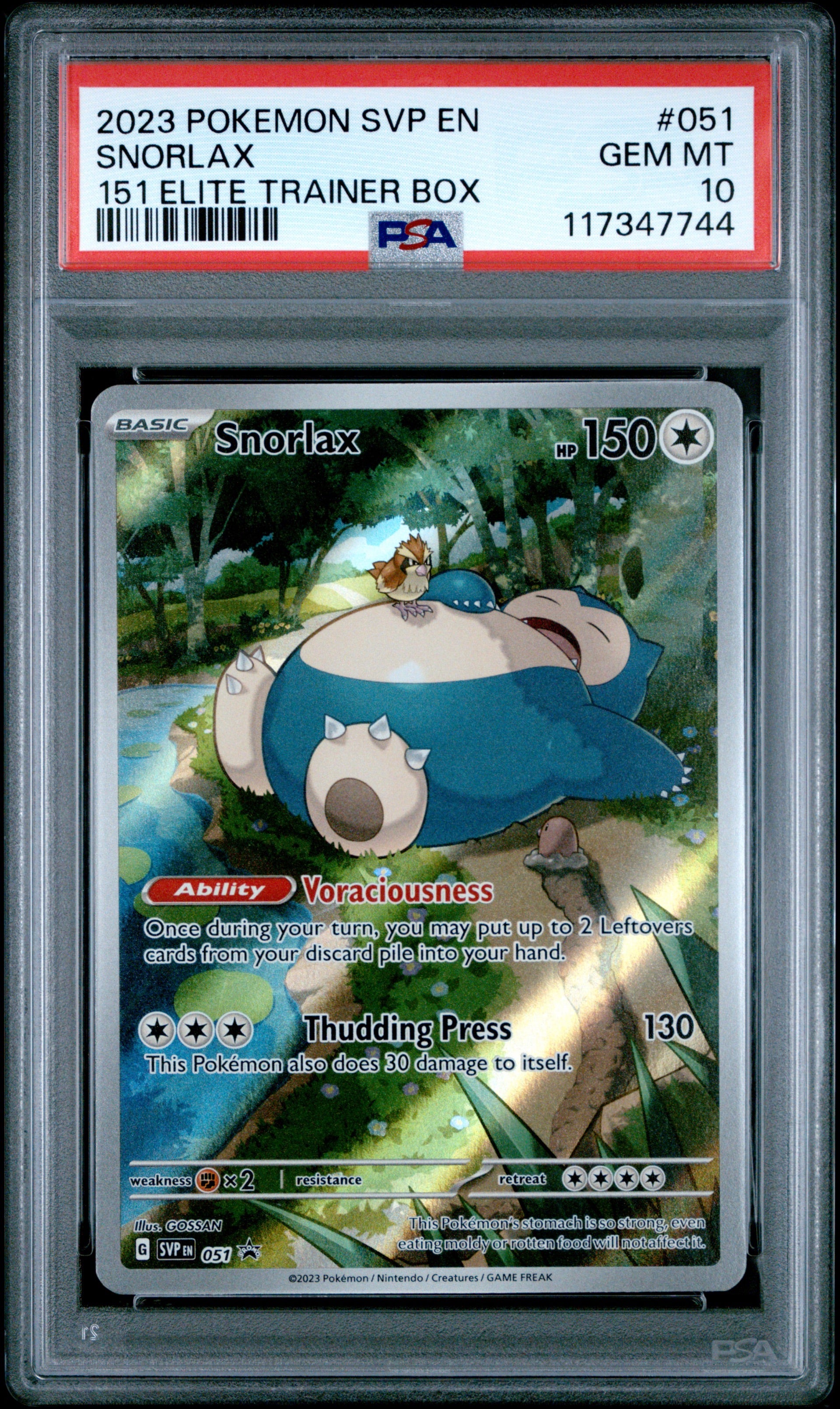 2023 POKEMON SVP EN-SV BLACK STAR PROMO #051 SNORLAX 151 ELITE TRAINER – Topcard