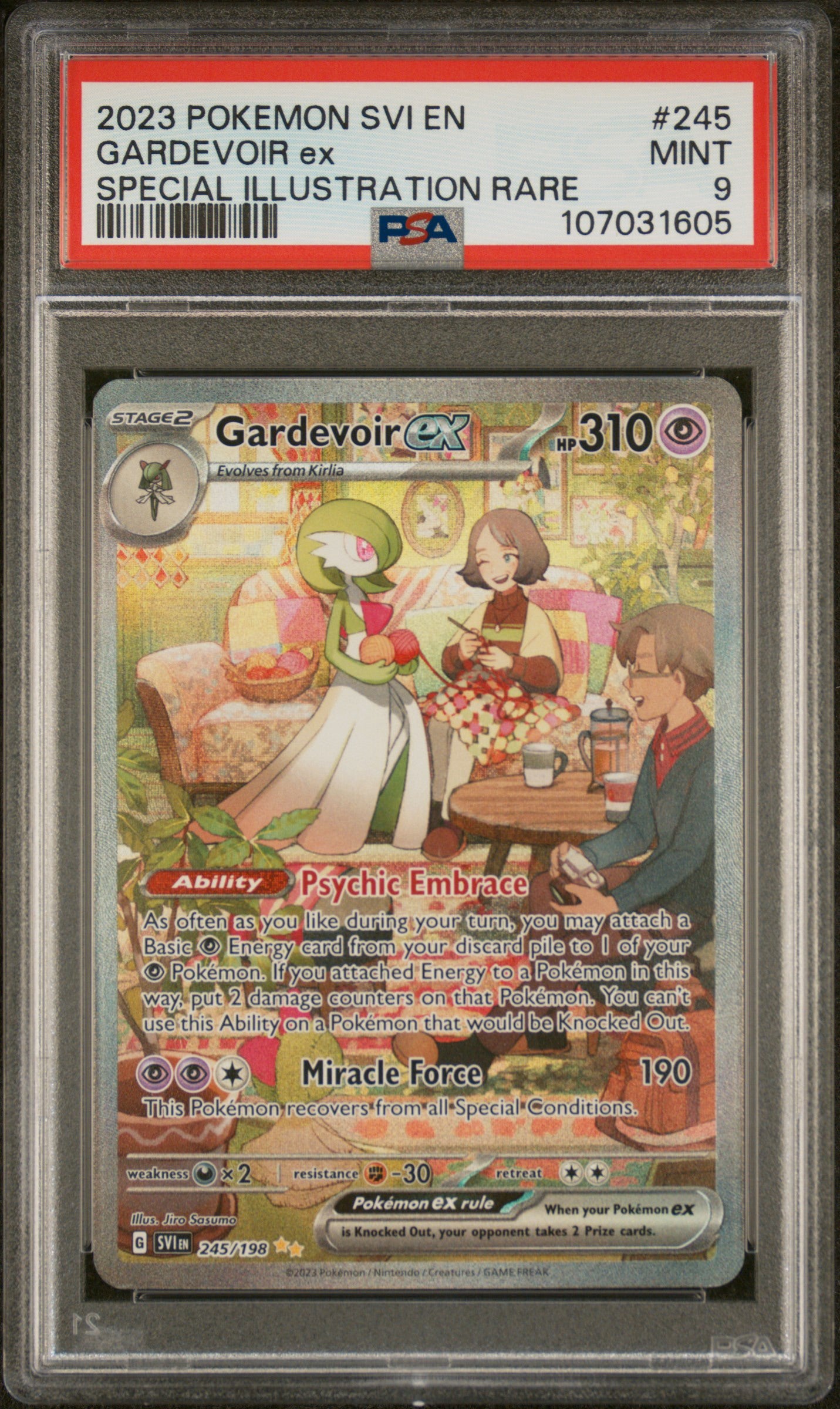 2023 POKEMON SVI EN-SCARLET & VIOLET #245 GARDEVOIR EX SPECIAL ILLUSTRATION RARE PSA 9