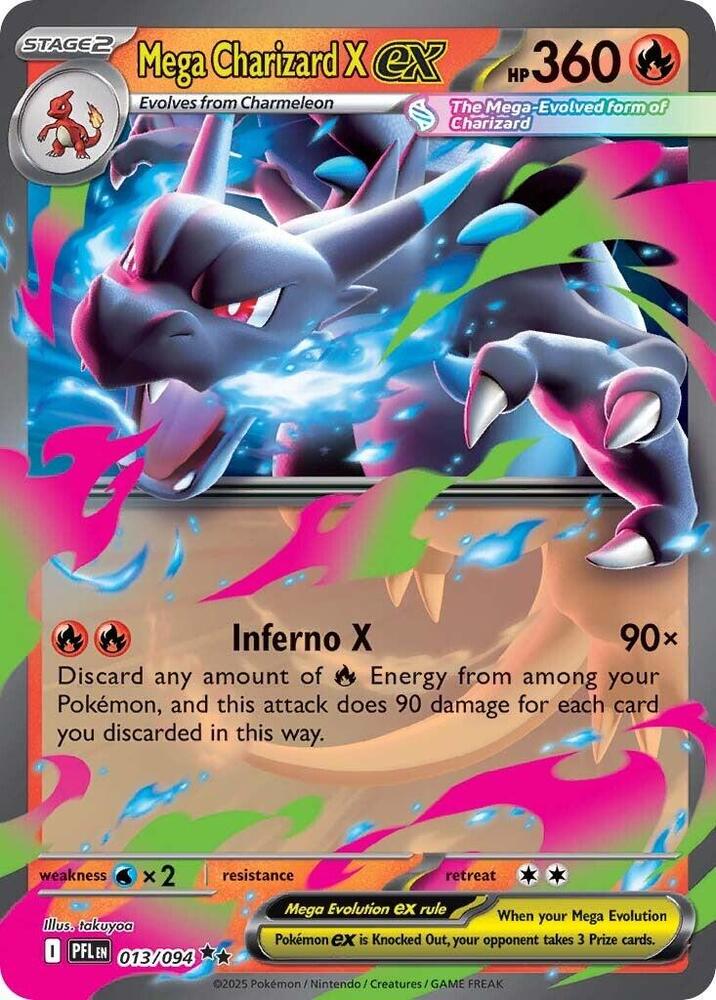 Mega Charizard X ex - 013/094 - ME02: Phantasmal Flames
