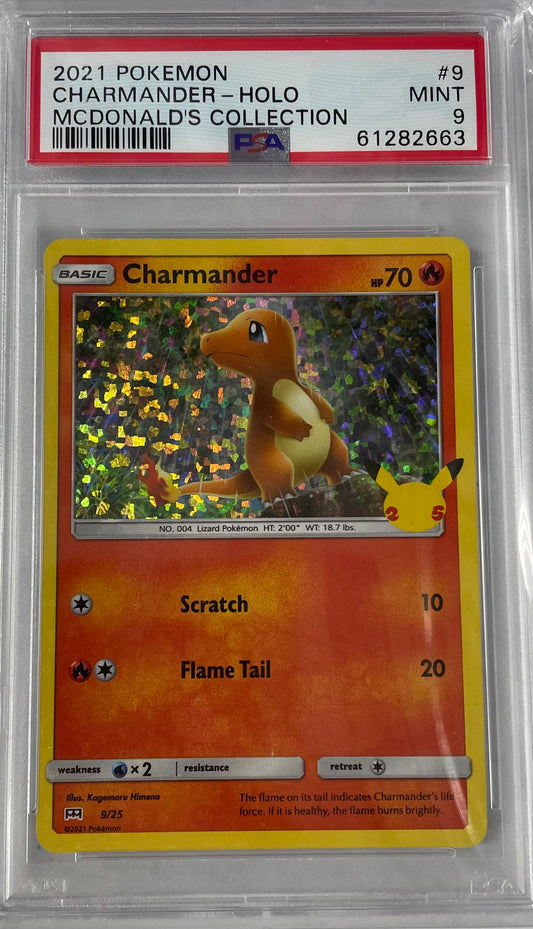 2021 POKEMON CELEBRATIONS MCDONALD'S COLLECTION CHARMANDER - HOLO #9 PSA 9