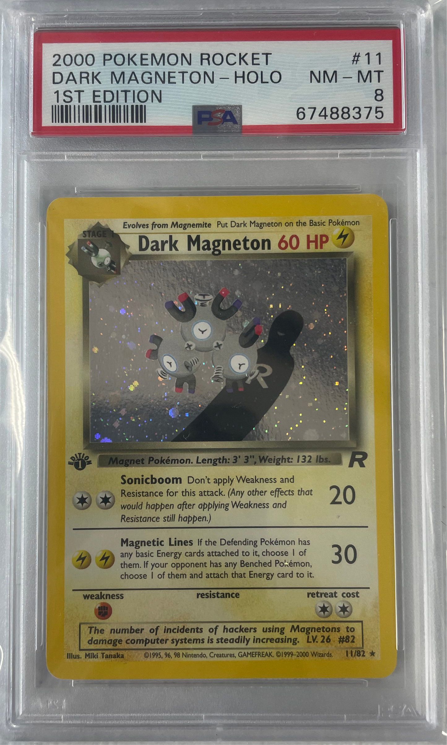 2000 POKEMO ROCKET DARK MAGNETON - HOLO 1ST EDITION