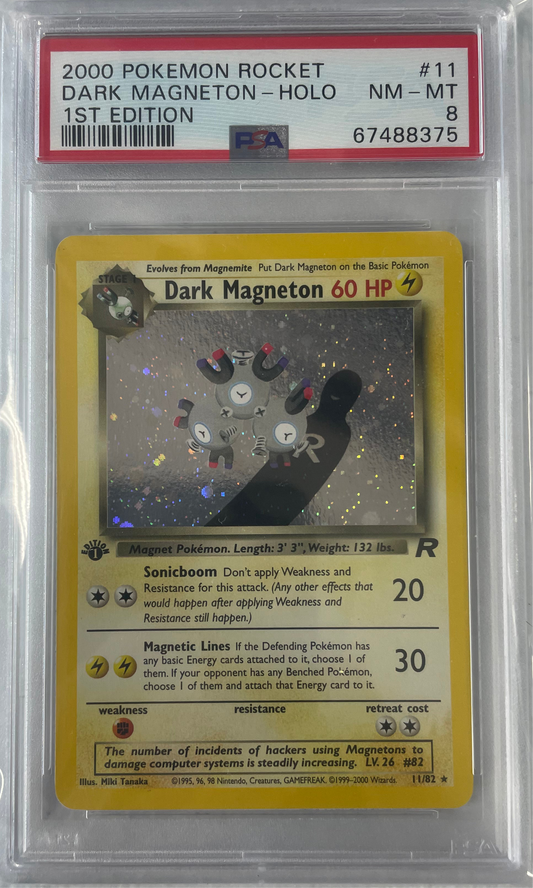 2000 POKEMO ROCKET DARK MAGNETON - HOLO 1ST EDITION