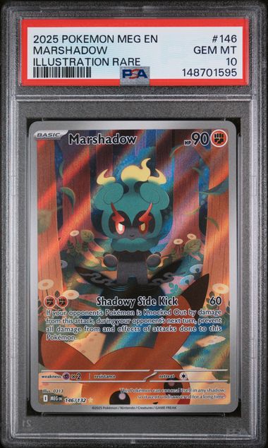 2025 POKEMON MEGA EVOLUTION MARSHADOW #146 PSA 10