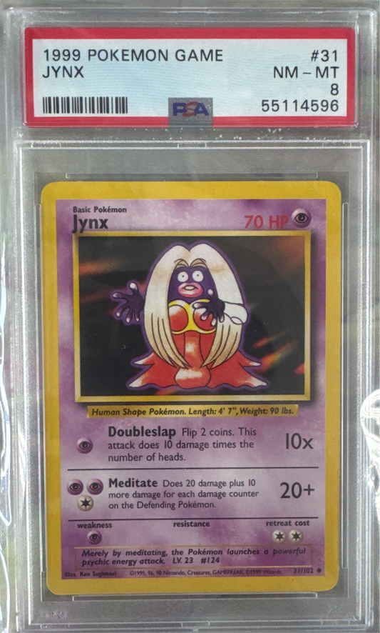 1999 POKEMON GAME #31 JYNX PSA 8