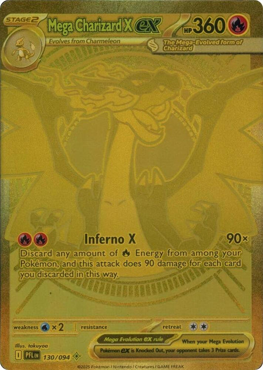 Mega Charizard X ex - 130/094 - ME02: Phantasmal Flames