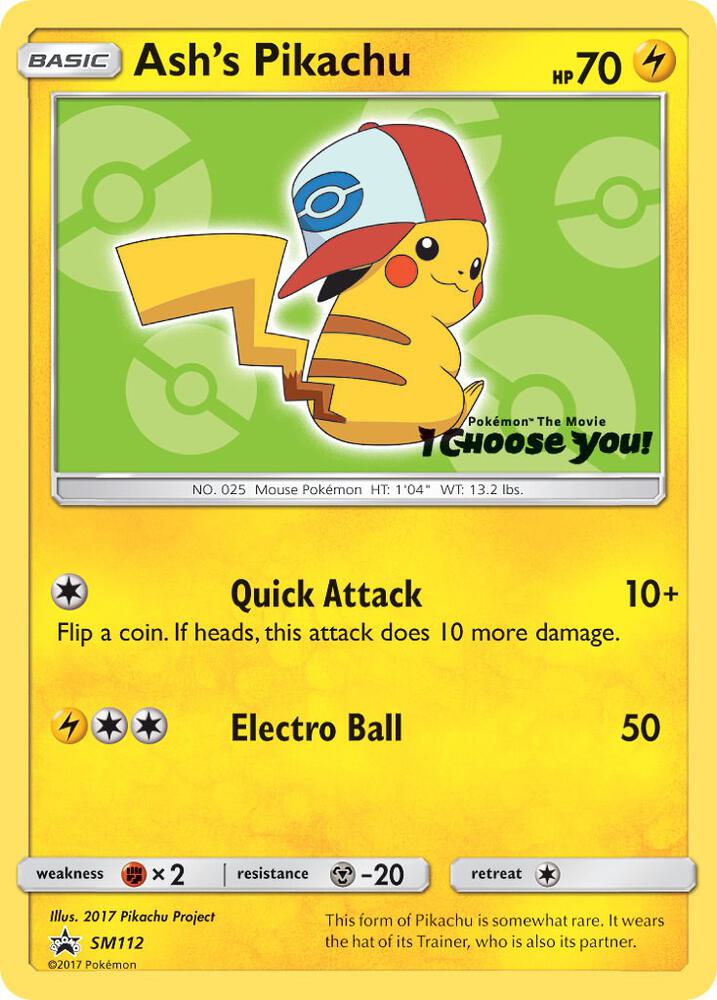 Ash's Pikachu - SM112 - SM Promos