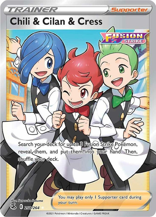 Chili & Cilan & Cress (Full Art) - SWSH08: Fusion Strike