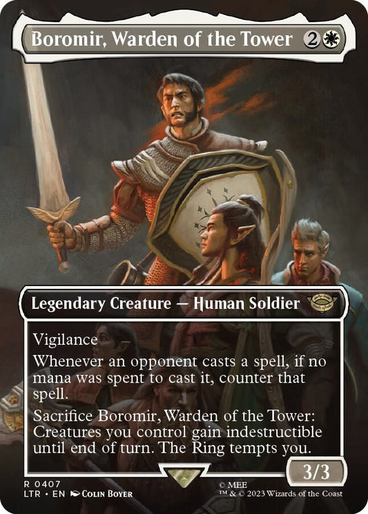 Boromir, Warden of the Tower (Borderless) - Universes Beyond: The Lord of the Rings: Tales of Middle-earth