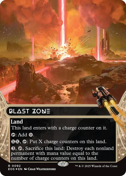 Blast Zone (0092) (Borderless) (Galaxy Foil) - Edge of Eternities: Stellar Sights