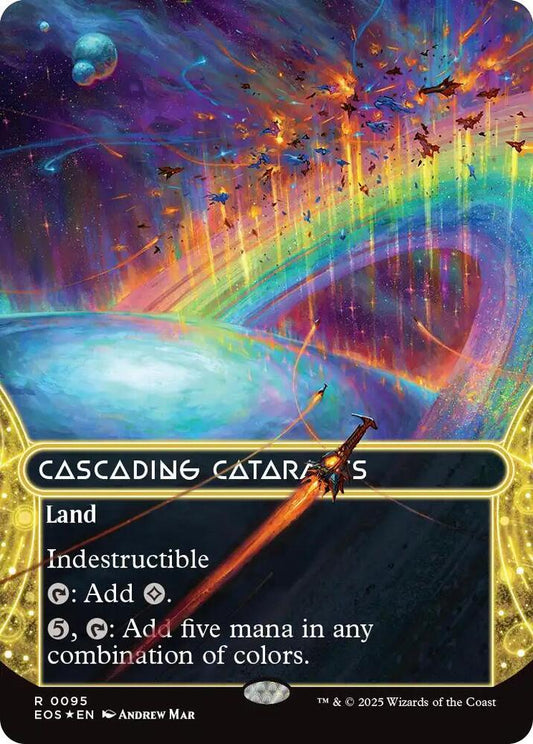 Cascading Cataracts (0095) (Borderless) (Galaxy Foil) - Edge of Eternities: Stellar Sights