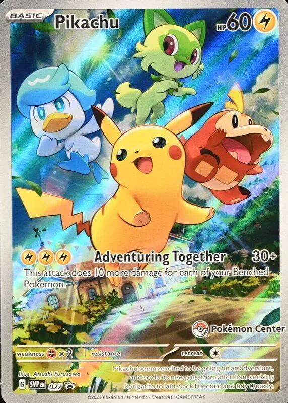 Pikachu - 027 (Pokemon Center Exclusive) - SV: Scarlet & Violet Promo Cards