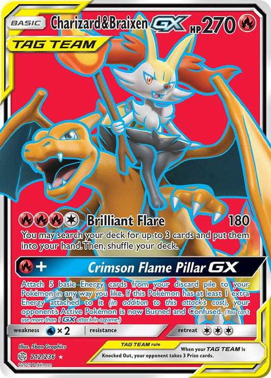 Charizard & Braixen GX (Full Art) - SM - Cosmic Eclipse