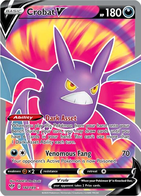 Crobat V (Full Art) - SWSH03: Darkness Ablaze