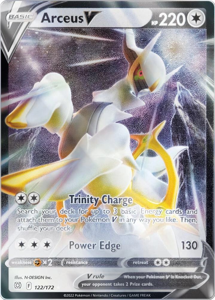 Arceus V - 122/172 (Metal Card) - Miscellaneous Cards & Products