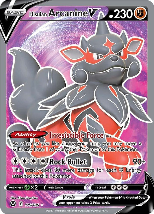 Hisuian Arcanine V (Full Art) - SWSH12: Silver Tempest