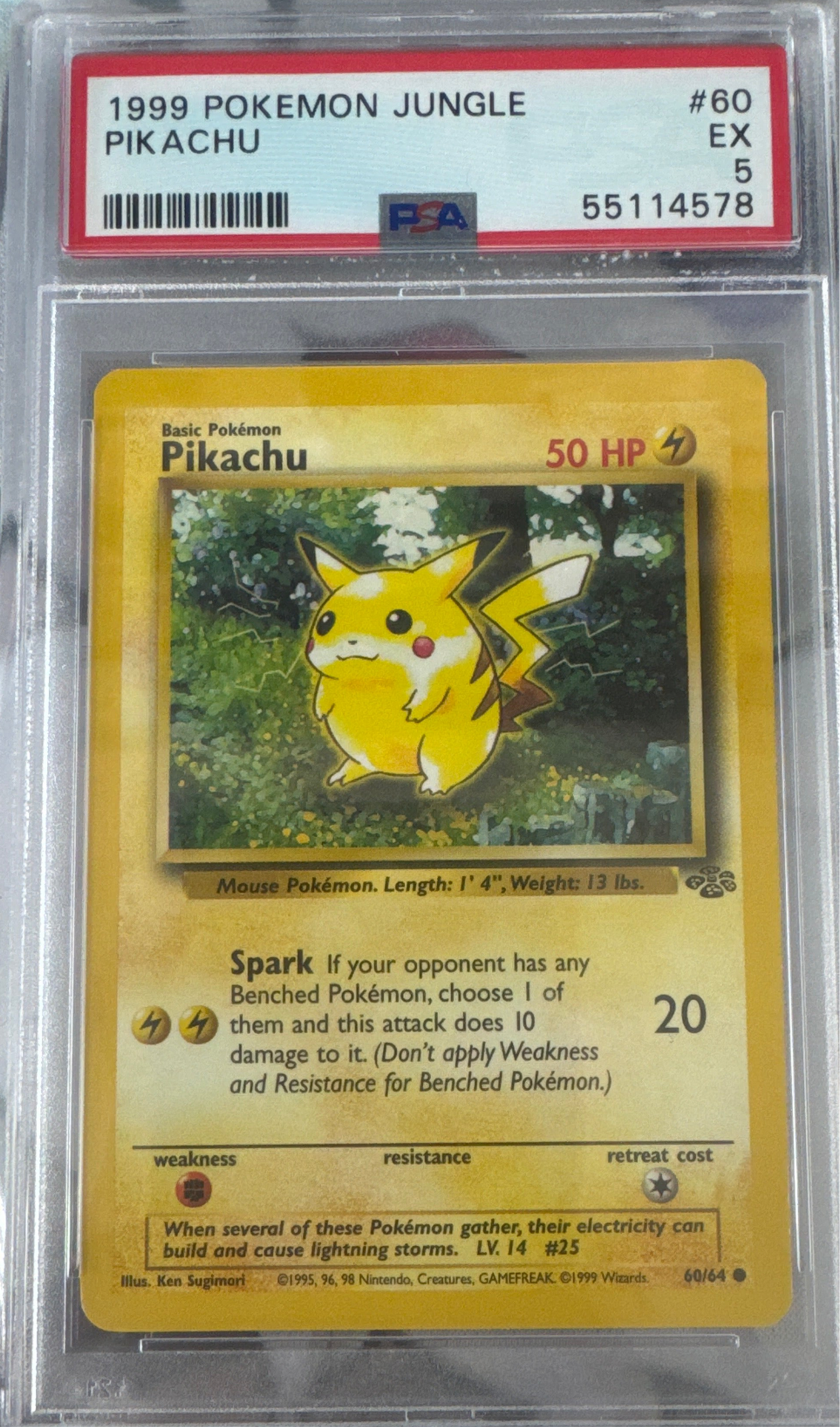 1999 POKEMON JUNGLE #60 PIKACHU PSA 5