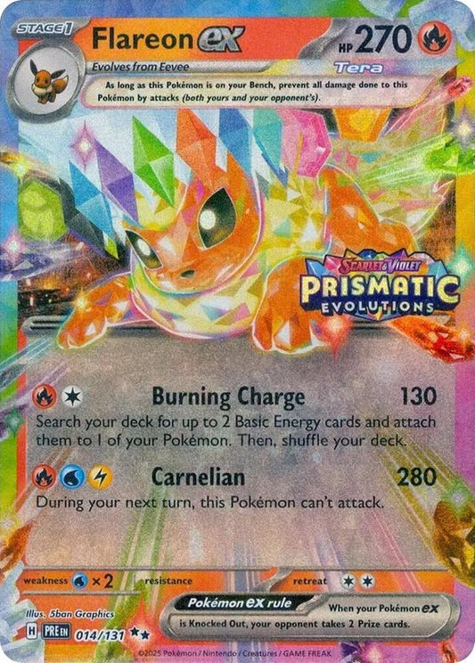 Flareon ex - 014/131 (Prismatic Evolutions Stamp) - Miscellaneous Cards & Products