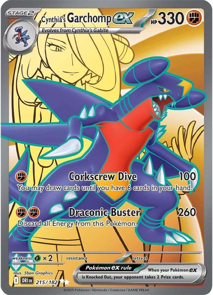 Cynthia's Garchomp ex - 215/182 - SV10: Destined Rivals