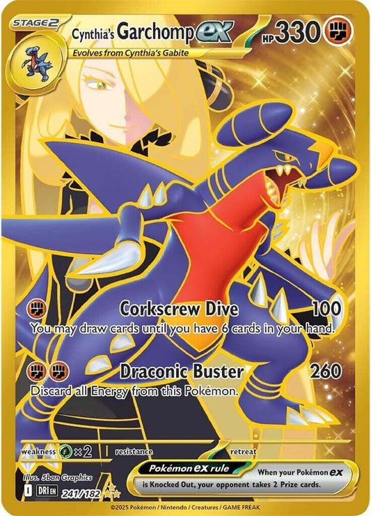 Cynthia's Garchomp ex - 241/182 - SV10: Destined Rivals
