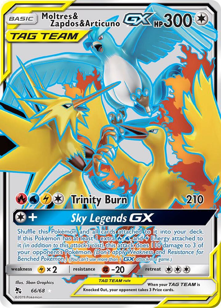 Moltres & Zapdos & Articuno GX (Full Art) - Hidden Fates