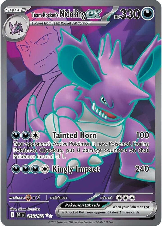 Team Rocket's Nidoking ex - 216/182 - SV10: Destined Rivals