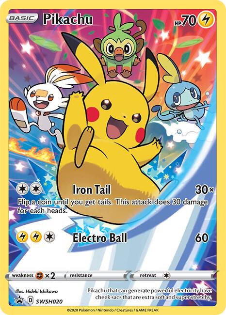 Pikachu - SWSH020 - SWSH: Sword & Shield Promo Cards