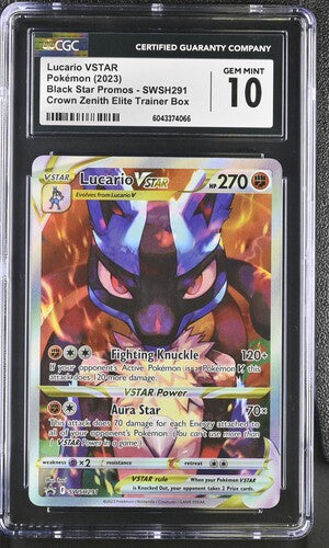 2023 POKEMON LUCARIO VSTAR #SWSH291 CGC 10