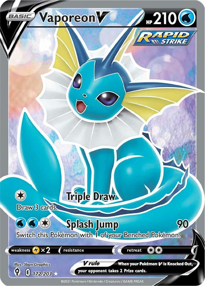 Vaporeon V (Full Art) - SWSH07: Evolving Skies