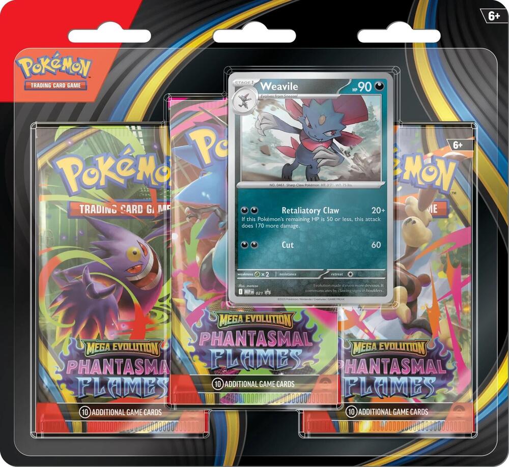 Phantasmal Flames 3 Pack Blister [Weavile]