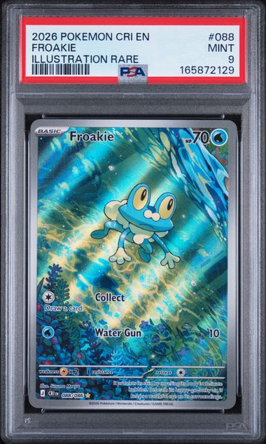 2026 POKEMON CRI EN-CHAOS RISING #088 FROAKIE ILLUSTRATION RARE PSA 9