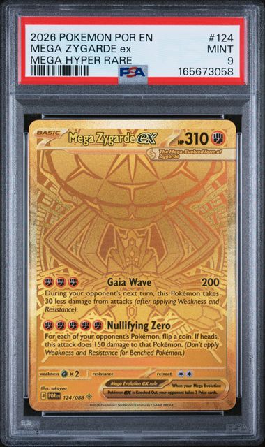 2026 POKEMON POR EN-PERFECT ORDER #124 MEGA ZYGARDE ex MEGA HYPER RARE PSA 9