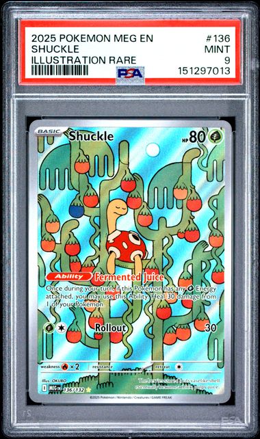 2025 POKEMON MEG EN-MEGA EVOLUTION #136 SHUCKLE ILLUSTRATION RARE