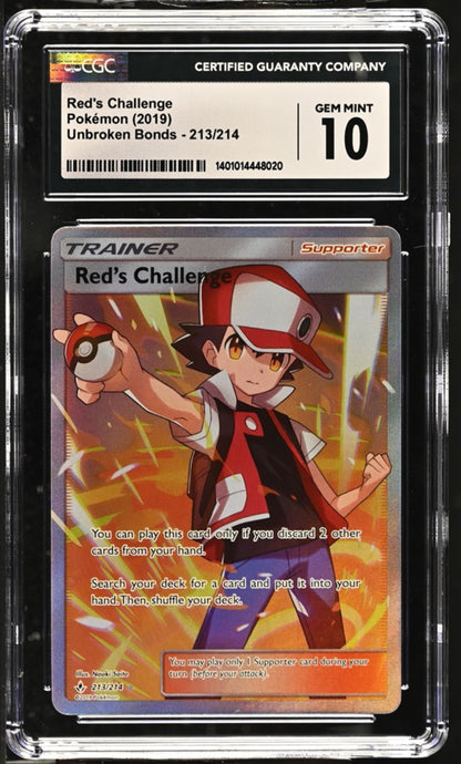 Red's Challenge Pokemon 2019 #213/214 CGC 10 Gem Mint