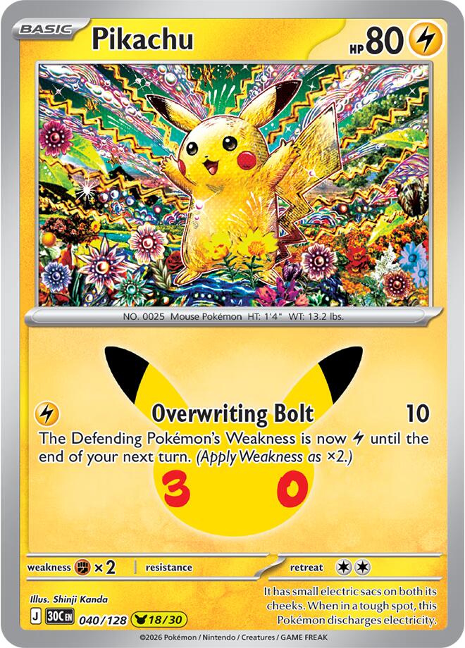 Pikachu - 040/128 - ME: 30th Celebration