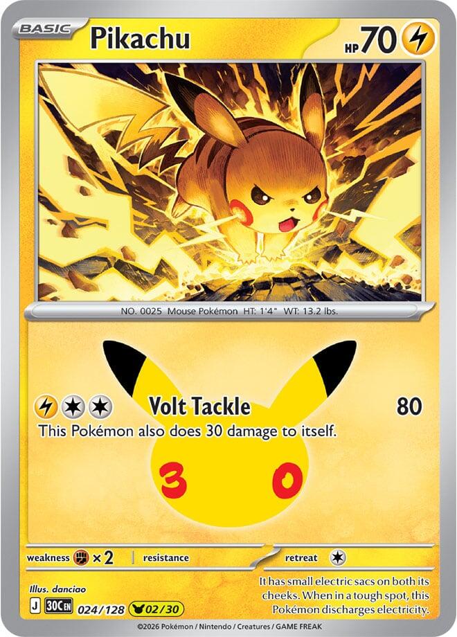 Pikachu - 024/128 - ME: 30th Celebration
