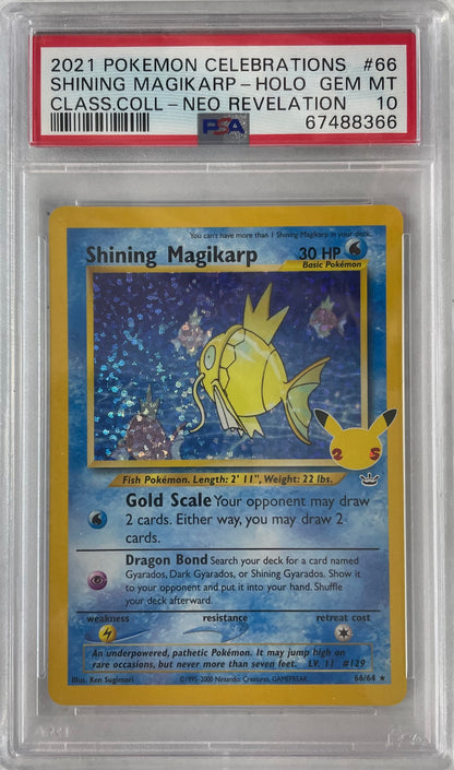 2021 POKEMON CELEBRATIONS NEO REVELATION SHINING MAGIKARP - HOLO
